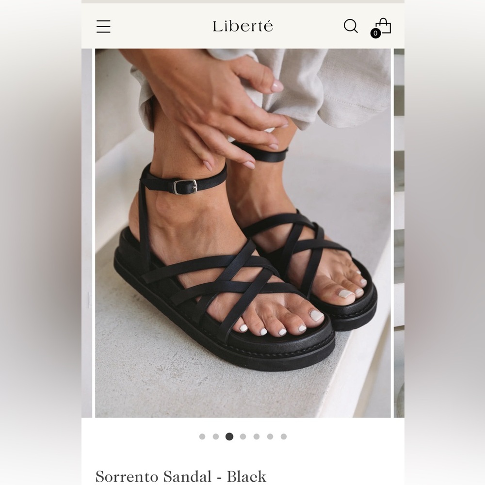 Black strappy sandals